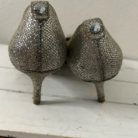 Michael Kors Glittering Silver Heels - Picture 5 of 7